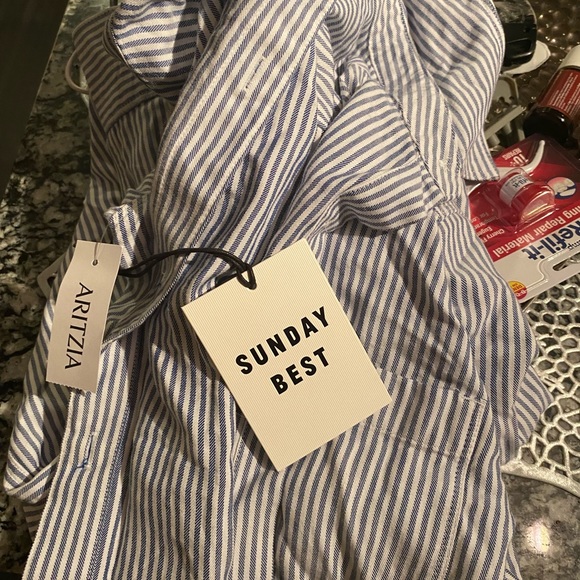 Navy blue and white Montana shirt - Picture 7 of 8